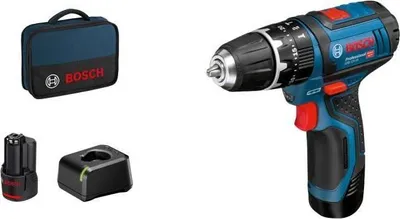 Obrázok produktu pre Vŕtačka s príklepom Bosch Professional GSB 12V-15, 2 batérie 2,0 Ah, nabíjačka AL 12V-20, 30 Nm, 0–1300 ot./min.