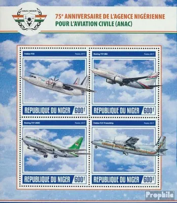 Produktbild von Briefmarken Niger 2017 Mi 5483-5486 Kleinbogen (kompl. Ausg.) postfrisch ANAC