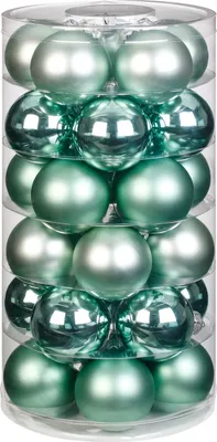 Produktbild von Weihnachtskugeln Glas 6cm Winter Jade, 30 Stück