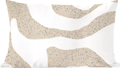 Produktbild von MuchoWow® Zierkissen Sofakissen Wohnzimmer Dekokissen 50x30 cm Abstrakt - Terrazzo - Design - Beige - Wohnzimmerdekoration - Polster mit Photo