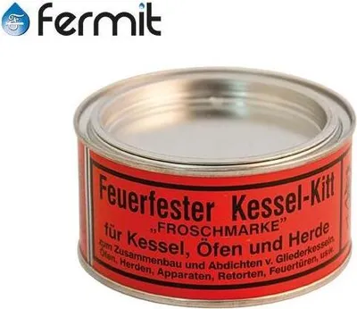 Produktbild von Fermit Dichtungskitt Feuerfester Kesselkitt Froschmarke, bis 1000 C, 500g Dose