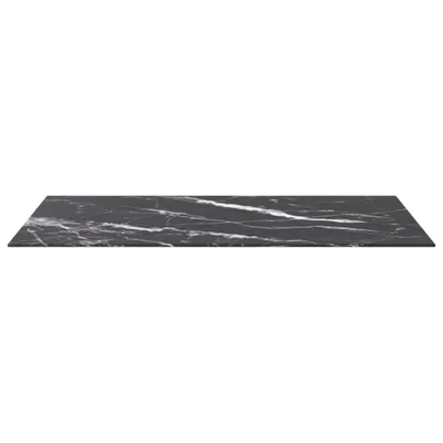Produktbild von vidaXL Tischplatte Schwarz 100x62 cm 8 mm Hartglas in Marmoroptik