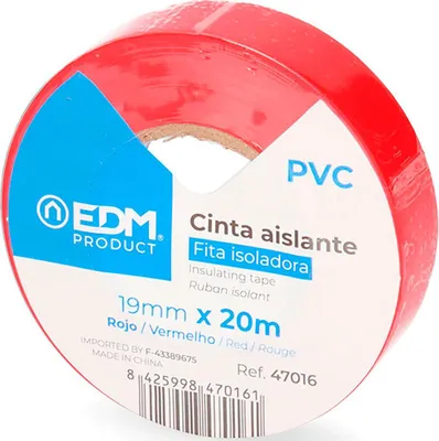 Image de Ruban isolant Edm 19 x 20 m, rouge  Rouge, taille unique