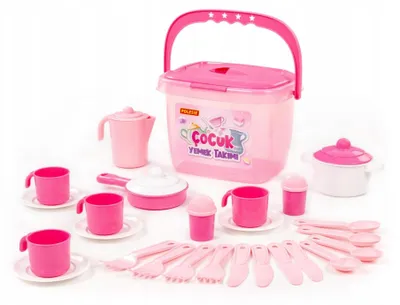 Produktbild von Polesie Nastka Spielgeschirr-Set 28-teilig Rosa für Kinder