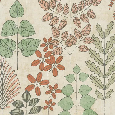 Immagine prodotto di Profhome 791492-GU Carta da parati country Floral opaca verde rosso-marrone beige grigio 5,33 m2