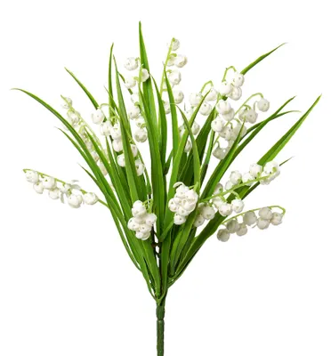 Produktbild von Kunstblume Maiglöckchen-Busch ca. 30cm. Blumen Schneeglöckchen Weiß