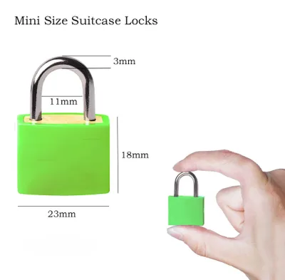 Produktbild von Kofferslot klein, 2 Stück, grün, Mini-Hangschloss für Gepäck und Schließfächer