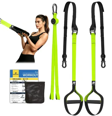 Produktbild von Schlingentrainer Suspensionstrainer Fitnessband - Einstellbar - Mit Türanker - Für Innen und Außen - Heimtraining
