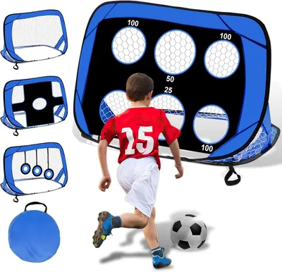 Produktbild von Fußballtor, Fussballtore für Garten, Pop Up Fussballtor Trainer, Torwand, Fußballtraining Outdoor, Torwandtrainer, mit Tragetasche
