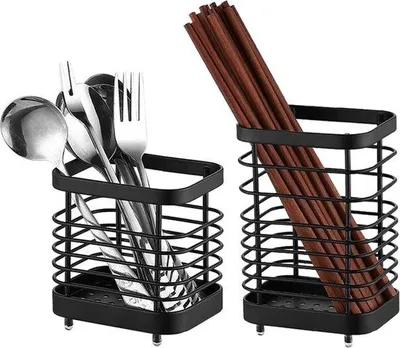 Produktbild von Edelstahl Besteckhalter 2-teilig für Küche und Spülbecken