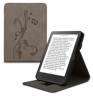 Immagine prodotto di kwmobile Cover compatibile con Kobo Clara BW / Clara Colour / Tolino Shine (5) / Shine Color - Supporto ad anello - Cover protettiva per e-Reader - Vines