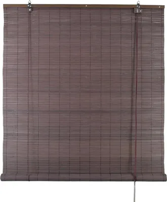 Produktbild von Seitenzugrollo Bambus Raffrollo Bambusraffrollo Stil Holzrollo Sichtschutz 100x160 cm Teak