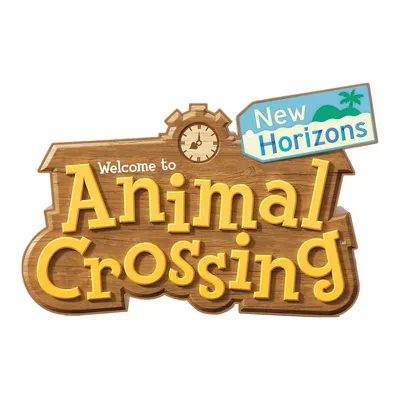 The image shows the logo for Animal Crossing: New Horizons, a video game.