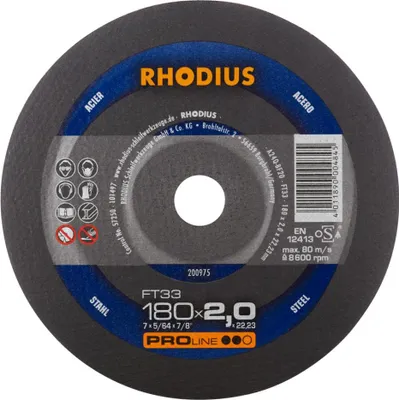 Produktbild von Rhodius Trennscheibe FT 33 180x2,0x22,23mm Stahl Proline - 200975