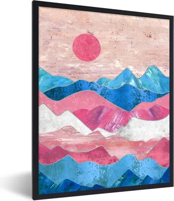 Produktbild von MuchoWow® Gerahmtes Poster Stolz - Transgender - Marmor 60x80 cm - Poster mit Schwarzem Bilderrahmen Wandposter Rahmen Foto Bilder - Premium - Wanddeko Wohnzimmer
