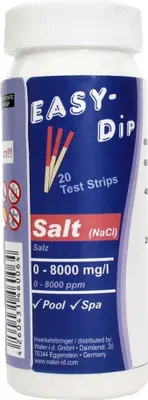 Zdjęcie produktu dla Teststreifen Salz NaCl 20Stück Schwimmbad Pool Messwert Messung Streifen