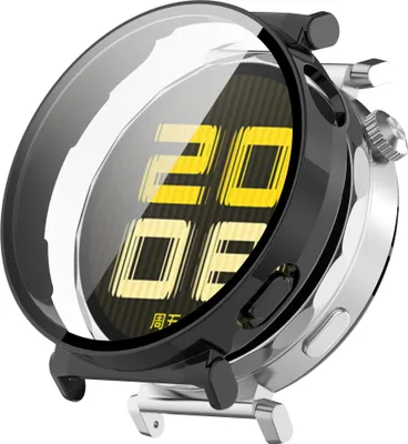 Produktbild von Strap-it Hard PC-Schutzhülle - Hülle mit Glasbildschirmschutz passend für Huawei Watch GT 5 - 41mm (schwarz)