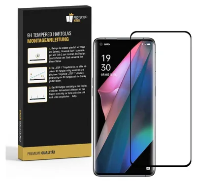 Produktbild von 2x 9H Hartglas für Oppo Find X3 Pro FULL CURVED Displayschutz Panzerfolie 3D Panzerglas Schutzglas Schutzfolie Displayglas Glasfolie