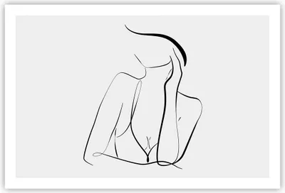 Produktbild von Poster - Poster ohne Rahmen - Frau Linien Minimalismus - 91,5x61 cm - Wand Bild - Wanddeko - Wandbilder - Kunstposter - Wandposter - Bilder - Kunstdruck - Wanddekoration - Wandbild - P2XAA91x61-4488