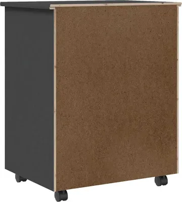 Produktbild von vidaXL Rollschrank mit Schubladen MOSS Grau Massivholz Kiefer