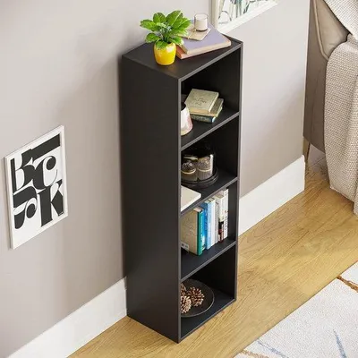 Produktbild von Famanu Bücherregal - moderne Wanddekoration, schwarz