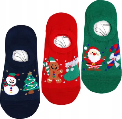 Produktbild von Weihnachtssocken Low Foot Ballerinas für Weihnachten MORAJ 3 Paar 35-38