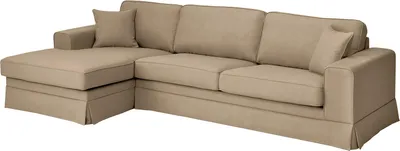 Produktbild von home24 Ecksofa mit Husse - Longchair - Webstoff