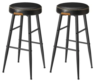 Produktbild von VASAGLE Barhocker, 2er Set, Küchenstuhl, Kunstleder, 76 cm hoch
