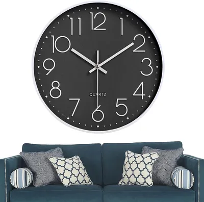 Productafbeelding van Wandklok 30 cm, moderne quartz, stil zonder tikgeluid, voor kinderkamer