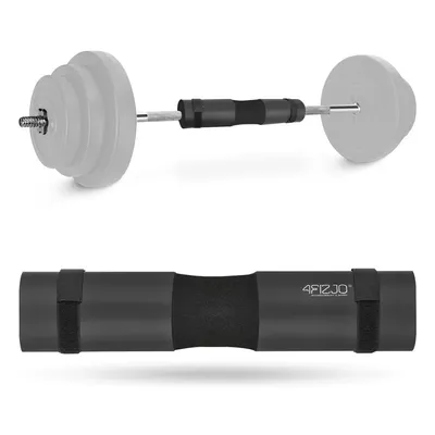 Produktbild von 4FIZJO Barbell Pad, NBR, 44 cm, mit Fixierbändern und ergonomischer Aussparung, schwarz