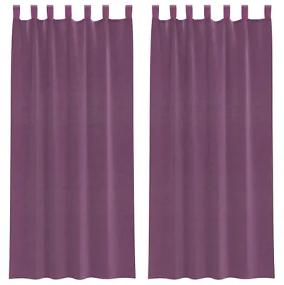 Zdjęcie produktu dla Zestaw 2 zasłon - zasłona do drzwi - 140 x 245 cm - półprzezroczysta - 100% poliester - możliwość prania - z pętelkami - kolor khaki