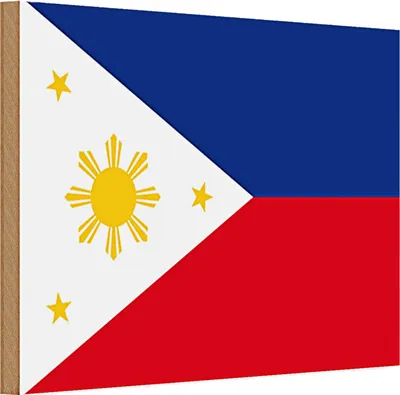 Produktbild von Holzschild Flagge Philippinen 30x20cm Flag of Philippines