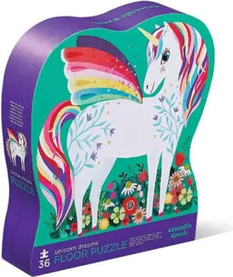 Obrázok produktu pre Puzzle v tvare krokodíla Creek Unicorn Dreams - 36 dielikov