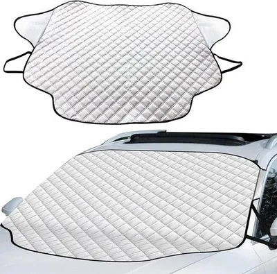 Productafbeelding van Famanu zonnescherm voor de voorruit - magnetisch - opvouwbaar - zonbescherming voor buiten - 193 x 126 cm