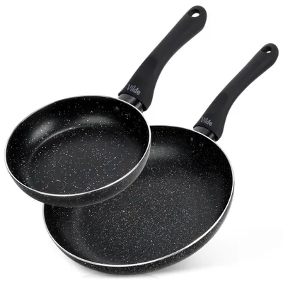 Immagine prodotto di Vilde | Padelle 2 pz. - Ø 16/24 cm - Alluminio - Antiaderenti - Induzione - SIMPLE HOME