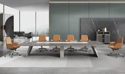 Produktbild von Großer Konferenztisch mit stabilem Gestell und edlem Design.