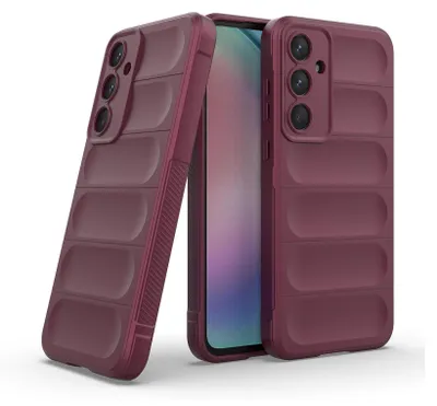Produktbild von Handy Hülle für Samsung Galaxy A55 5G Grip Case Cover Schutzhülle Softgrip Farbe: Burgunder Rot