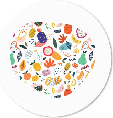 Produktbild von MuchoWow® Mauspad Mousepad Obst - Ananas - Banane - Pflanzen - Weiß 30x30 cm - Mousepads - Maus Mat - Pad - Mausunterlage - Tischunterlage - Schreibtischmatten