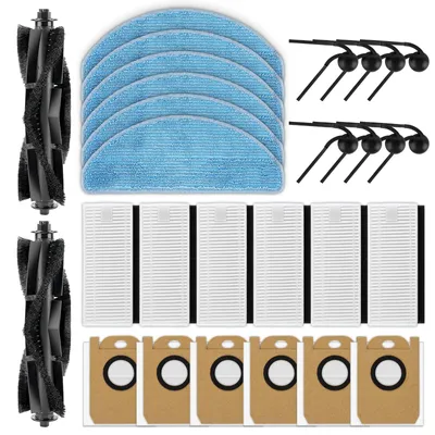 Ersatzteil-Set 28 tlg. für Roboterstaubsauger: Bürsten, Filter, Pads