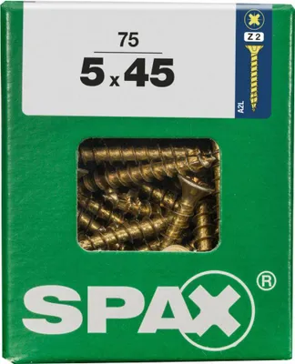 Produktbild von Spax Universalschrauben 5.0 x 45 mm PZ 2 - 75 Stk.