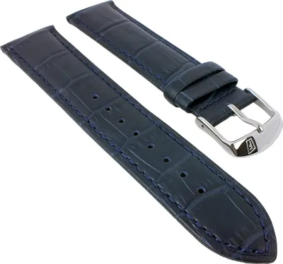 Produktbild von Festina | Uhrenarmband Leder Krokoprägung 22mm F16823 F20426 F6821, Farbe:dunkelblau