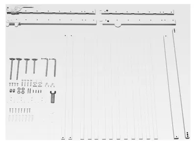 Produktbild von Türschutzgitter/Treppengitter weiß, Schraub- oder Druckbefestigung (63,5-106 cm)