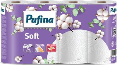 Produktbild von Papierhandtücher „Soft“, 2-lagig, 50 Blatt, 4 Rollen, PUFINA PP20648