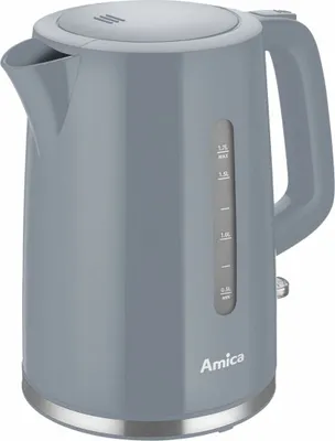 Produktbild von Amica KF1013, 1,7 l, 2200 W, Grau, Kunststoff, Überhitzungsschutz, Drahtlos
