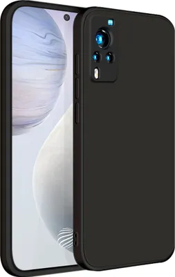 Produktbild von VIVO X60 Hülle, LaimTop Slim Liquid Silikon Gel Gummi Schutzhülle für VIVO X60 Schwarz