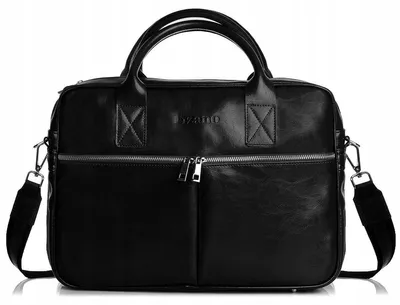 Produktbild von Solome Dallas Laptoptasche aus Leder Schwarz