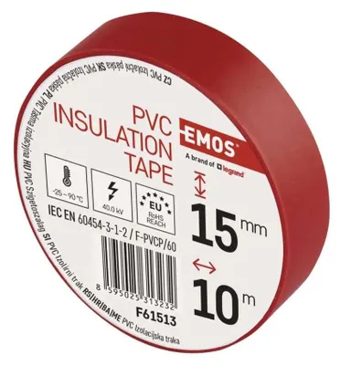 Obrázok produktu pre EMOS Izolačná páska PVC 15mm x 10m, červená F61513