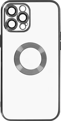 Zdjęcie produktu dla Avizar, silikonowe etui w stylu Chrome dla Apple iPhone 12 Pro, kolor czarny
