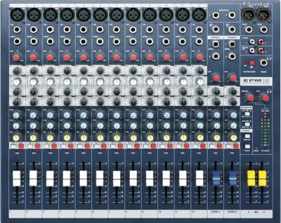 Produktbild von Soundcraft EPM12, 14 Kanäle, Rack-Einbau, 20 W, Blau