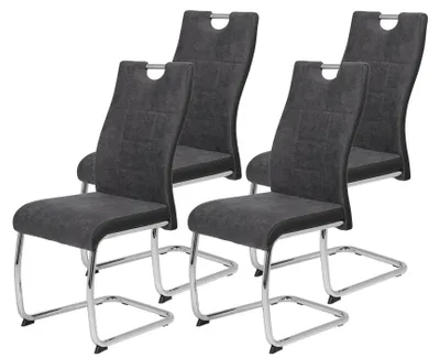Image de Ensemble de 4 chaises pivotantes avec dossier ergonomique